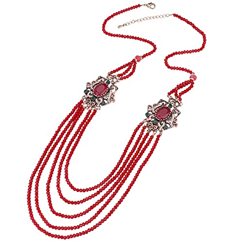 Vert Perles de Cristal Gland Idée Cadeau Idéale pour Femme Bijou Rétro