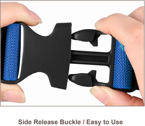 Image of MAGARROW 1.5 inch Utility Luggage Straps with Buckle Adjustable, 4-Pack (Blue, 1.5 in x 4.5 ft)