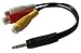 MyCableMart 3.5mm 4 Conductor TRRS Male to 3 RCA Female L/R Audio & Video Adapter Cable