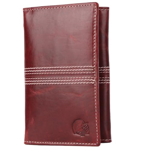 Portefeuille de voyage en cuir de buffle véritable multicolore
