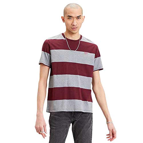 Levi's Herren Ss Original Housemark Tee T-Shirt Rugby Stripe Sassafras (Mehrfarbig) M