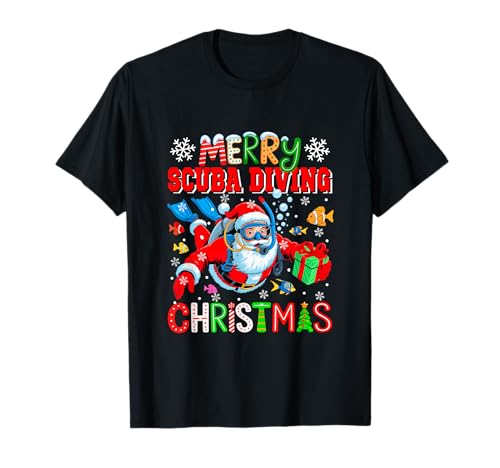 Merry Scuba Diving Christmas Santa Scuba Diver Lover T-Shirt