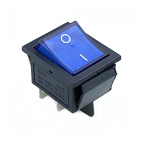 KCD4 Rocker Switch ON-Off 2 Position 4 Pins/6 Pins Electrical Equipment with Light Power Switch Switch Cap 16A 250VAC/20A 125V