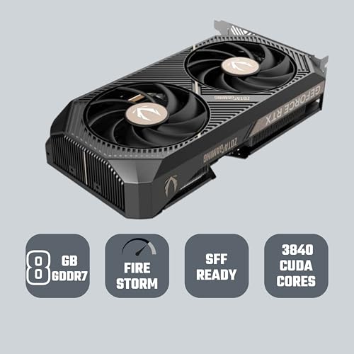 Image of ZOTAC Gaming GeForce RTX 5060 AMP Graphics Card - Black | 8 GB GDDR7 | DLSS 4 | 128 Bit | PCIE 5.0 | SFF Ready | 3840 CUDA Cores | IceStorm 2.0 Cooling | ZT-B50600F-10M