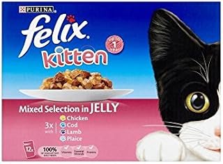 Felix Kitten Mixed Selection Meat & Fish in Jelly - Pouch (12x100g)