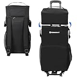 KOMODAY 62L Large Rolling Cooler, 4 in-1 Multi-Functional Leakproof Insulated Soft Cooler Bag with Wheels and Handle, Collapsible Backpack Cooler for Drink Beverage Beach Camping Patio Travel Outdoor