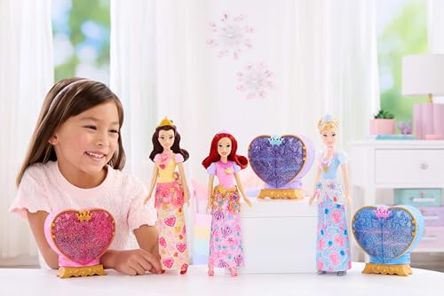 Mattel Disney Princess Belle Fashion Doll & Accessories, 8 Surprises, 9 Pieces - image 2
