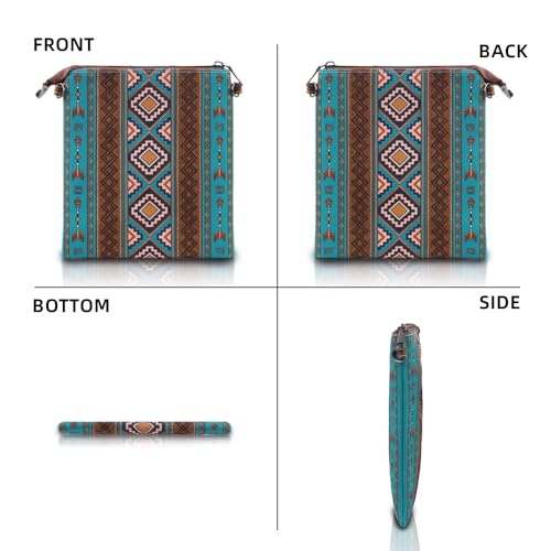 Crossbody Purse for Women Canvas Cross Body Shoulder Bag Boho Shoulder Handbag with Small Card Holder & Detachable Strap3