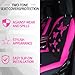 BBTO 43 Pcs Butterfly Car Seat Full Set Butterfly Car Accessories for Women 5 Front Rear Seat Covers Wrist Strap 2 Pcs Cup Mat Armrest Pad 2 Belt Cover Accessories for SUV (Rose, Black)