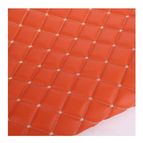 Tissu simili cuir souple orange 1,6x3m pour réparer des chaises et coudre des sacs