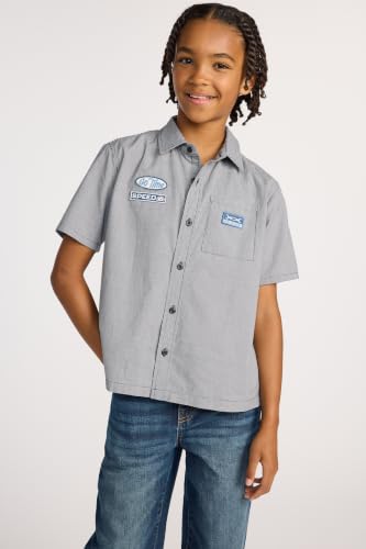 Image of The Children's Place Boys' Short Sleeve Poplin Button Down Shirt