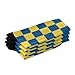 SyXIOP Yellow and Blue Checkerboard Fashion mens crew socks running athletic wicking socks womens size (2-Pair)
