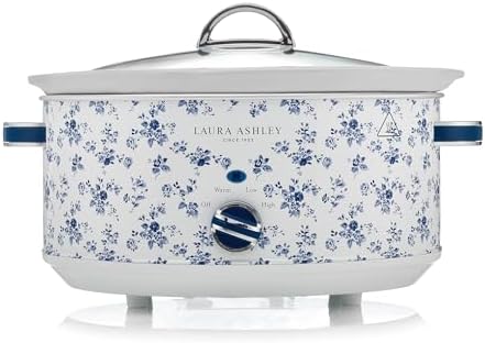 Laura Ashley Slow Cooker 6.8 Quart - Large Slow Cooker 6.8 QT for...