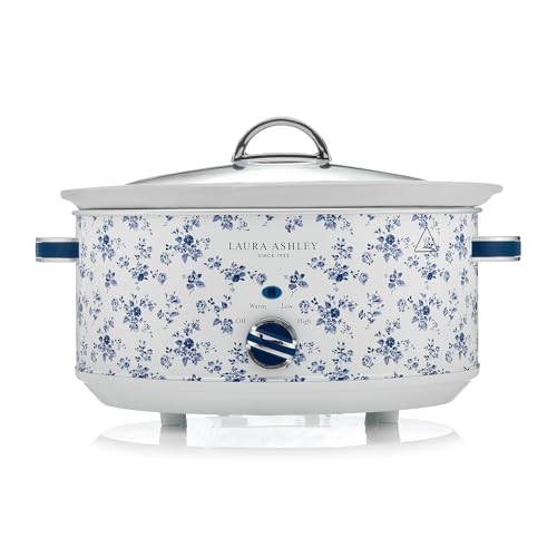 Laura Ashley Slow Cooker 6.8 Quart - Large Slow Cooker 6.8 QT for...