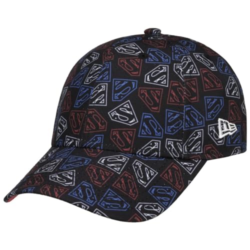 New Era Casquette pour enfant 9Forty DC Comics AOP (âge 4-12 ans), Superman - Noir, 6-12 Years