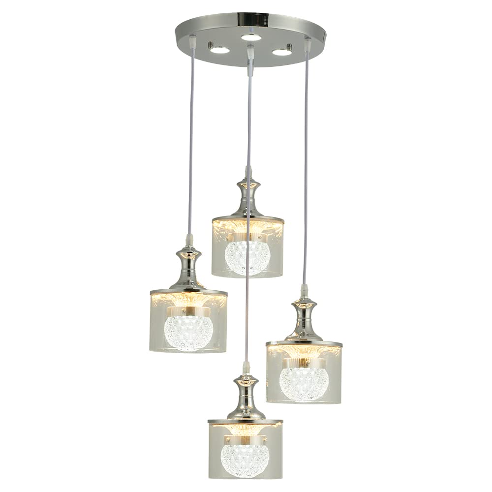 HUA QIANG WANG Nordic Luxury Style 3-Color Modern LED Chandelier For Bedroom Living Room Dining Room