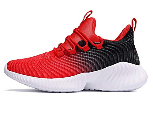Image of JMFCHI Boys Girls Kids Sneakers Knitted Mesh Running Tennis Athletic Shoes