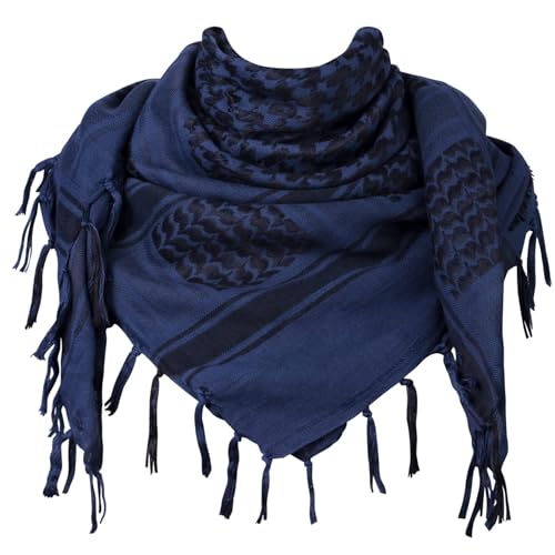Aonal Military Shemagh Tactical Desert Scarf, 100% Cotton Keffiyeh Neck Head Scarf Wrap for Men Women