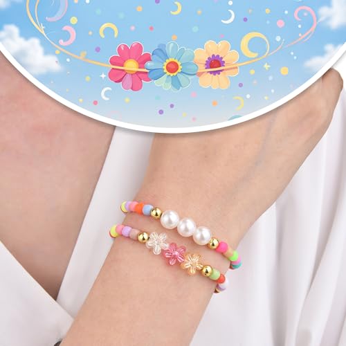 Friendship Bracelet Set for Women & Girls - Trendy Handmade Jewelry Gift with Love Charms, Rainbow Color, Boho Beads & Adjustable Design 8-Pack4