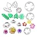 Tropical Palm Leaves Cutters- Hawaiian Flowers Fondant Cutter/Wild Rose Petals Gumpaste Cutters for Gum Paste, Sugarcraft Candy, Luau Cake Decorating