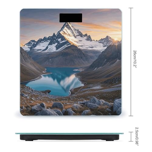 Báscula digital de baño Sunrise Mountain con pantalla LCD brillante miniatura 2