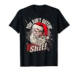 Funny Rude Santa Smoking a Cigar - Bad Santa Christmas T-Shirt