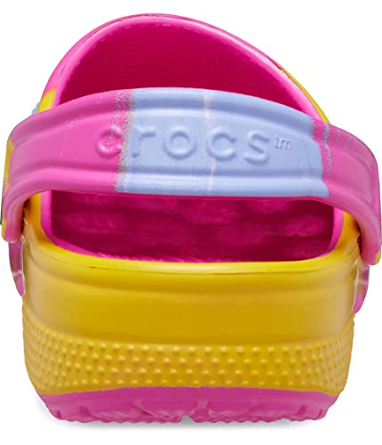 Image of Crocs Unisex-Child Classic Graphic Clog, Juice /Multi, 5 Big Kid