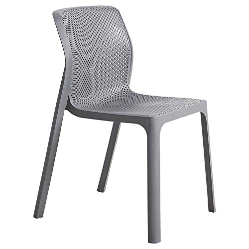 Sillas de comedor, diseño de plástico apilable, silla de salón moldeada de una pieza para uso doméstico y restaurante, capacidad máxima de carga de 262 libras