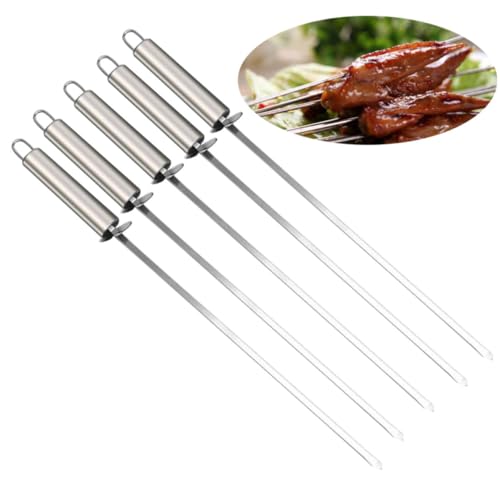 Brochetas de acero inoxidable con mango térmico POPETPOP de fácil almacenamiento para verduras 2