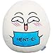 Produktbild moodrush® Hent-Ei Kissen | Egg Ei Kuscheltier Plüschtier Anime Manga Cosplay Plüsch | alle Elemente aufgestickt (nicht bedruckt!) | waschbar | ca. 38x35 cm