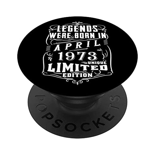 Cumpleaños Abril 1973 Edición Limitada Regalo April PopSockets PopGrip Intercambiable