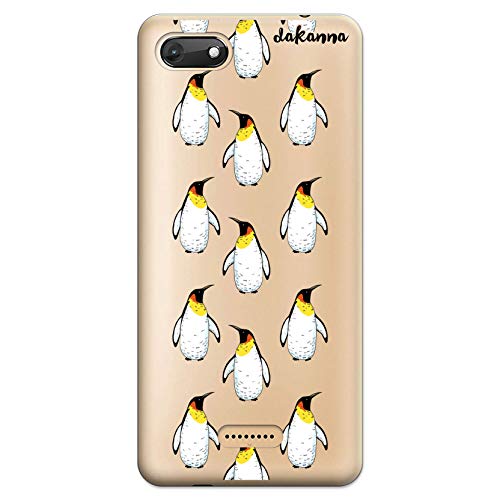 dakanna Coque pour [Wiko Harry 2] en Silicone Souple, Design [Modèle de Pingouin] Étui Housse en Gel TPU [Fond Transparent]