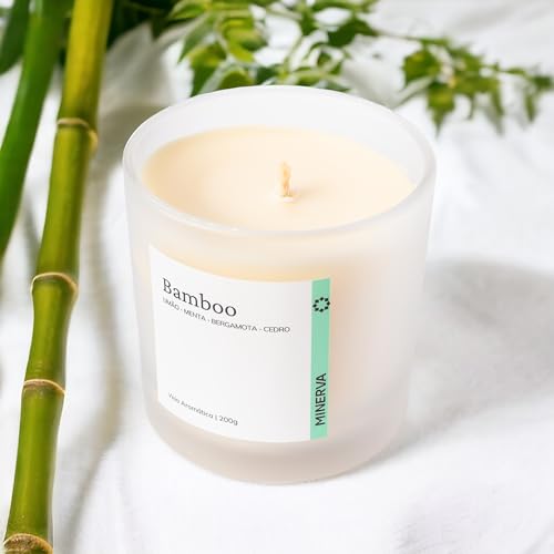 Vela Aromatica Perfumada Aroma de Bamboo 190g - MINERVA CANDLES