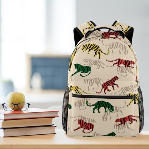 Sac à dos d'école multicolore grand volume 29.4x20x40cm pour filles - 5