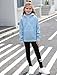 Seanrui Kids Clothes Size 6 Hoodies for Girls 1/4 Zipper Sweatshirts Girl's Fashion Outfits Back to School Blue