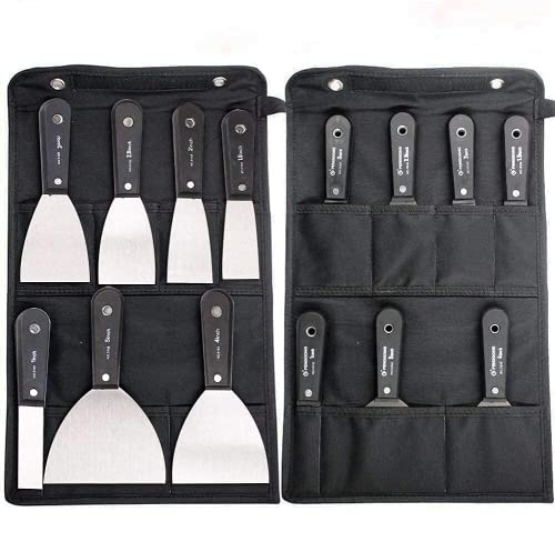 Spatule Enduit Lissage Painting Palette Knife Set 7,Couteau a Enduire de Plâtrier Lame Inox,Couteau à Enduire pour papier peint et murs,Couteau enduit pour...