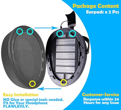Almohadillas Ananda BT EarPads para orejeras reemplazo compatibles con audífonos Hifiman Ananda BT miniatura 5