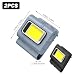 Lawnrden Walking Light for Night Walking, Cob Light 2PCS Hands-Free Waterproof Rechargeable Night Running with 6 Modes USB Fast Charging Portable Clip on Flashlight, Running, Camping