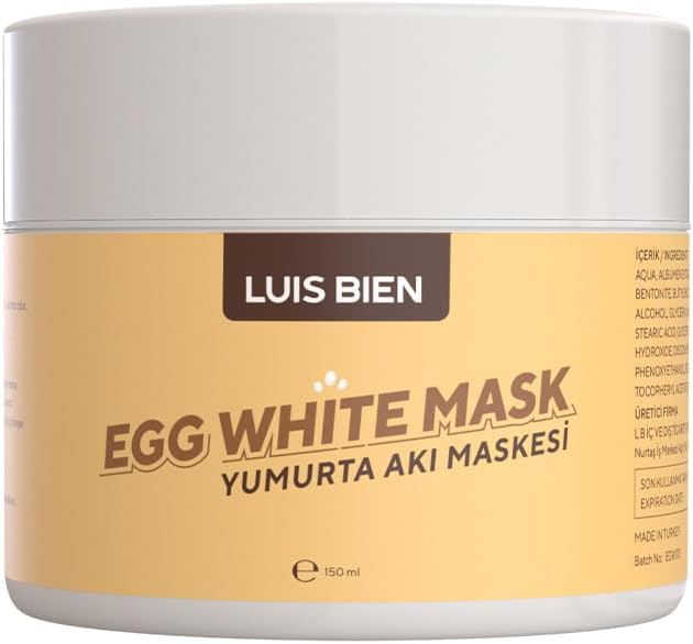 Luis Bien Egg White Pore poriënmasker, poriënverstevigend masker, gladde huid, strakke huid, gezichtsmasker 125 GR