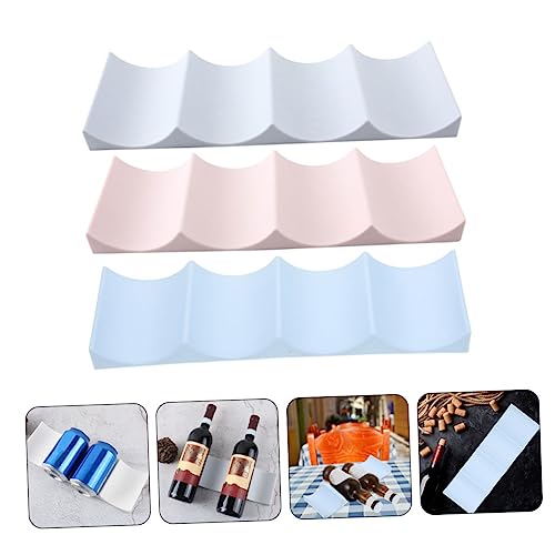 Soporte para botellas de vino para mesa, juego 3 piezas miniatura 6
