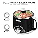 Dezin Hot Pot Electric, Rapid Noodles Cooker, Stainless Steel Electric Pot 1.6 Liter, Perfect for Ramen, Egg, Pasta, Dumpling, Soup, Porridge, Oatmeal with Temperature Control and Keep Warm Function