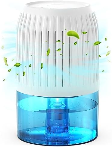 36Oz Upgraded Small Dehumidifiers for Home, DDVIVAL Dehumidifiers for Bathroom (320 sq.Ft),with Auto-off＆7 Color LED Lights,Quiet Energy Saving Mini Dehumidifiers for Bedroom Room RV Basement Closet