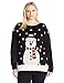Notations Women's Plus Size Snowman Ugly Christmas Sweater with 3d Snow