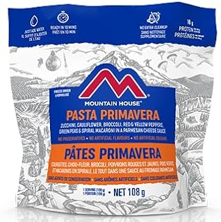 Mountain House Pasta Primavera Pouch | Freeze Dried Backpacking & Camping Food | Survival & Emergency Food | Entree Meal | Easy to Prepare | Delicious and Nutritious