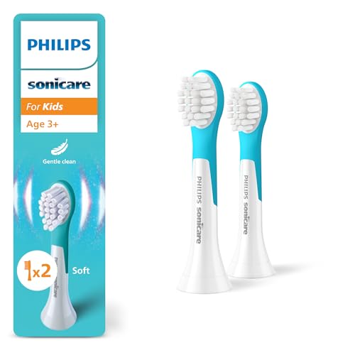 Philips Sonicare for Kids, Genuine Replacement Toothbrush Heads for Kids Aged 3+, 2 Pack, HX6032/90