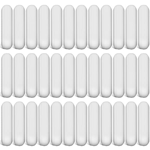 Image of Weewooday 36 Pieces PTFE Magnetic Mixer Stirrer Bar, White Color Stainless Steel Laboratory PTFE Stir Plate Bar, Mixing Plate Magnet Stick (35 Mm / 1.38 Inch)