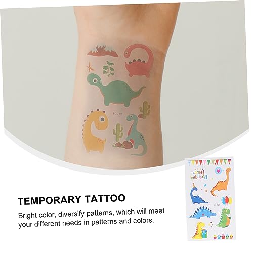 minkissy 1 Conjunto De Adesivos De Tatuagem Série De Dinossauros Conjunto De Adesivos De Terno Decal