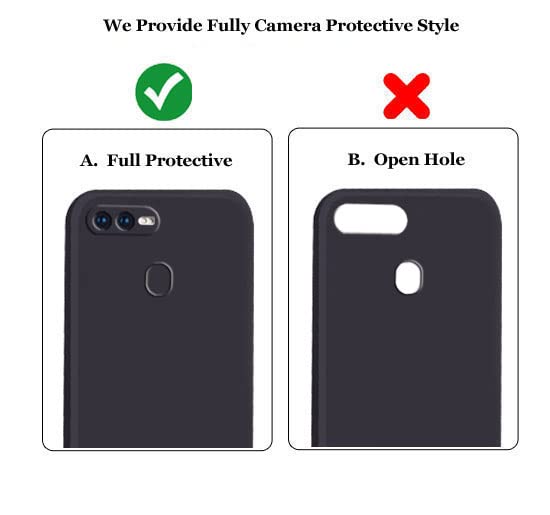 Image of A rtistque Liquid TPU Silicone Matte Shockproof Flexible with Camera Protection Soft Back Cover Case for Oppo F9 Pro /Realme 2 Pro /Realme U1 - Black