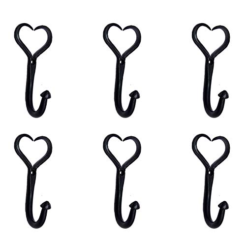 Adonai Hardware Nathan Black Antique Iron Hook (Supplied a 6 Pieces per Pack)