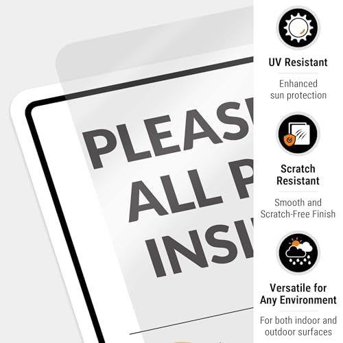 Image of Package Delivery Sign & Instructions Deliver All Package Inside Porch, 10x7 Inches, 4 Mil Vinyl Decal Stickers Weather Resistant, Made in USA